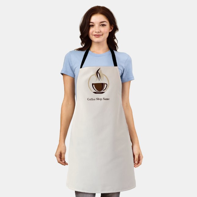 Modern Simple Coffee Shop professional  shop Apron (Worn)