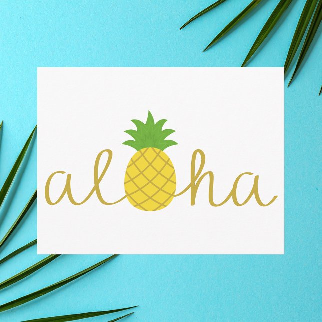 Modern Simple Colourful Island Aloha Postcard (Creator Uploaded)