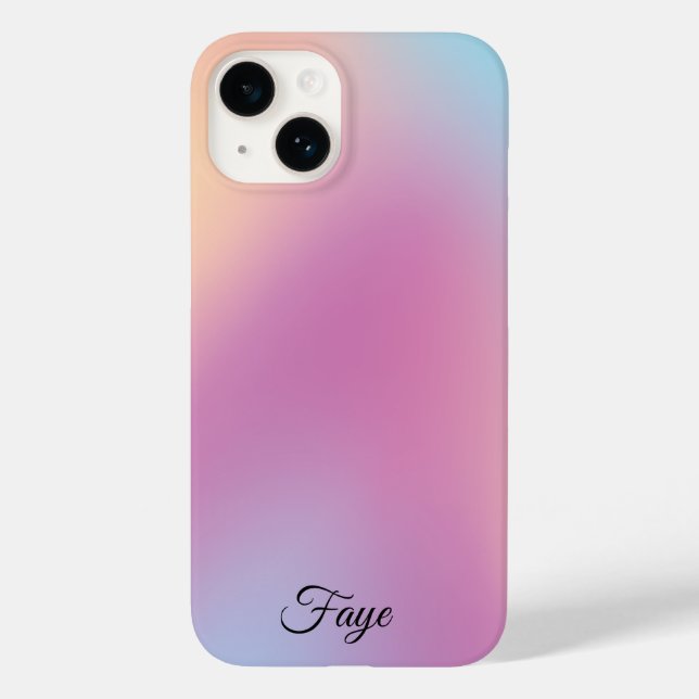 Modern Simple Colourful rainbow gradient galaxy se Case-Mate iPhone Case (Back)