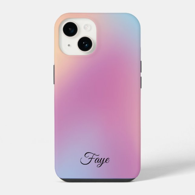 Modern Simple Colourful rainbow gradient galaxy se iPhone Case (Back)