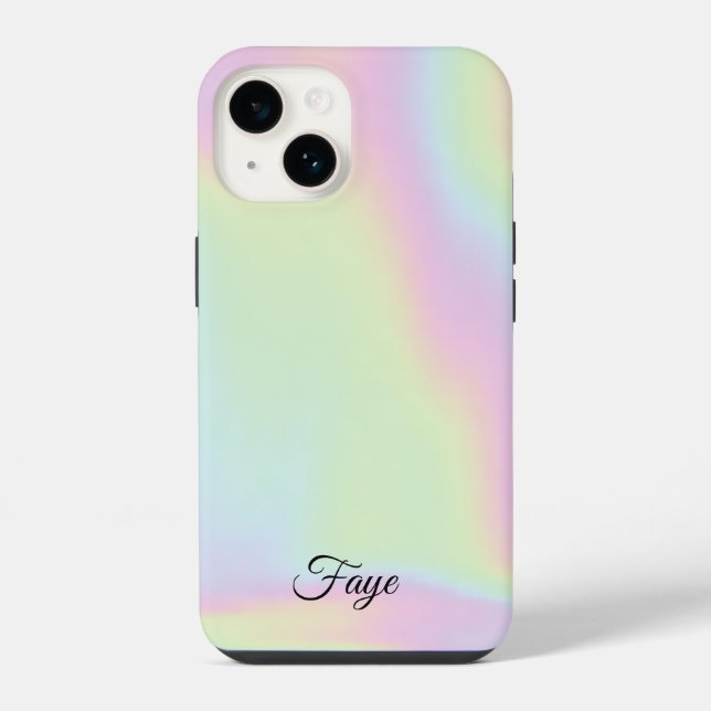 Modern Simple Colourful rainbow gradient galaxy se iPhone Case (Back)