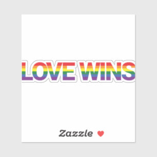 Modern, simple, colourful, vibrant design Love Win