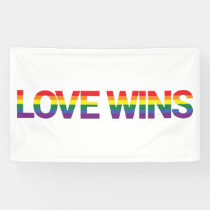 Modern, simple, colourful, vibrant design Love Win Banner