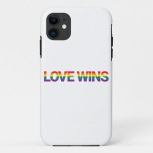 Modern, simple, colourful, vibrant design Love Win iPhone 11 Case