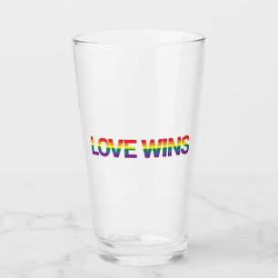 Modern, simple, colourful, vibrant design Love Win Glass