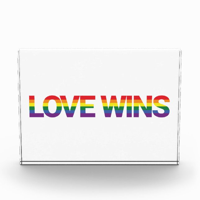 Modern, simple, colourful, vibrant design Love Win Photo Block (Front)