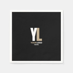 Modern Simple Company vertical logo Business Brand Napkin