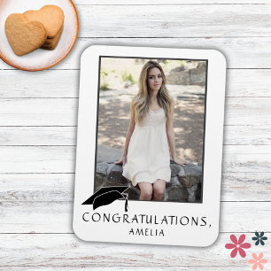 Modern Simple Congratulations Graduation Photo  Magnet