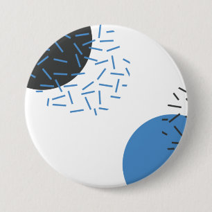 Modern, simple, cool, abstract, graphic pattern 7.5 cm round badge