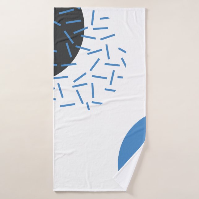 Modern, simple, cool, abstract, graphic pattern bath towel (Bath Towel)
