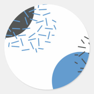 Modern, simple, cool, abstract, graphic pattern classic round sticker