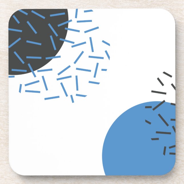 Modern, simple, cool, abstract, graphic pattern coaster (Front)