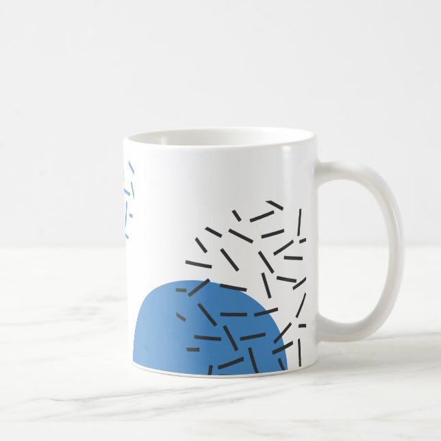 Modern, simple, cool, abstract, graphic pattern coffee mug (Right)