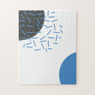 Modern, simple, cool, abstract, graphic pattern jigsaw puzzle