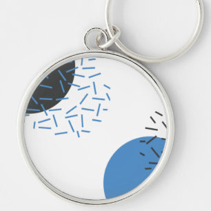 Modern, simple, cool, abstract, graphic pattern key ring