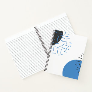 Modern, simple, cool, abstract, graphic pattern notebook