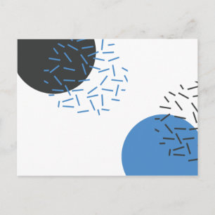 Modern, simple, cool, abstract, graphic pattern postcard
