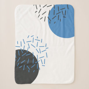 Modern, simple, cool, abstract, graphic pattern sherpa blanket
