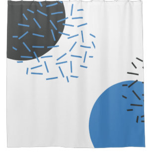 Modern, simple, cool, abstract, graphic pattern shower curtain