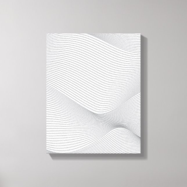 Modern, simple, cool, abstract motion wave pattern canvas print (Front)