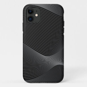 Modern, simple, cool, abstract motion wave pattern iPhone 11 case