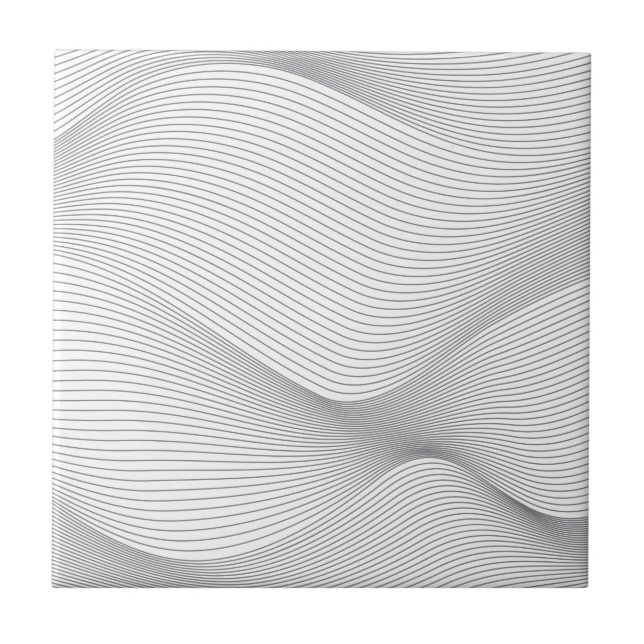 Modern, simple, cool, abstract motion wave pattern tile (Front)