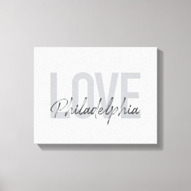 Modern, simple, cool, design Love Philadelphia Canvas Print (Front)