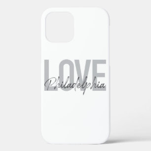 Modern, simple, cool, design Love Philadelphia iPhone 12 Case
