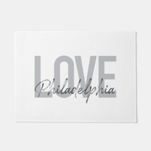 Modern, simple, cool, design Love Philadelphia Doormat