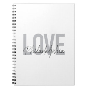 Modern, simple, cool, design Love Philadelphia Notebook