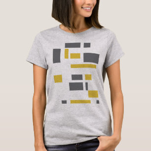 Modern, simple, cool geometric yellow grey pattern T-Shirt