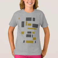 Modern, simple, cool geometric yellow grey pattern