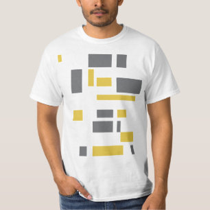 Modern, simple, cool geometric yellow grey pattern T-Shirt