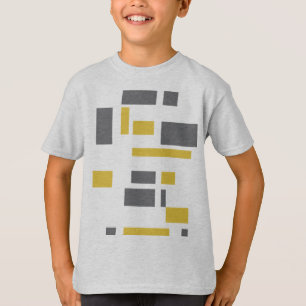Modern, simple, cool geometric yellow grey pattern T-Shirt