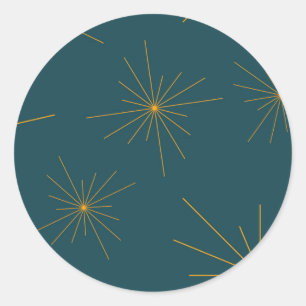 Modern, simple, cool, trendy light abstraction classic round sticker