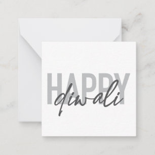 Modern, simple, cool typography Happy Diwali Card