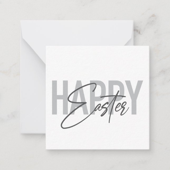 Modern, simple, cool typography Happy Easter Card (Front)