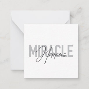 Modern, simple, cool typography Miracle Happens Card