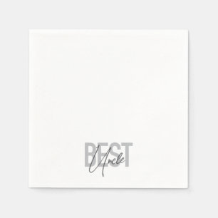 Modern, simple, cool typography of Best Uncle Napkin