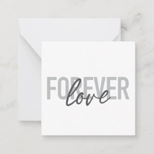 Modern, simple, cool typography of Forever Love Card