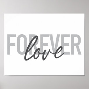 Modern, simple, cool typography of Forever Love Poster