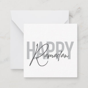 Modern, simple, cool typography of Happy Ramadan Card