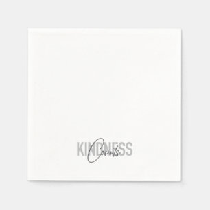 Modern, simple, cool typography of Kindness Counts Napkin
