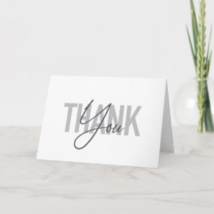 Modern, simple, cool typography of Thank You Card