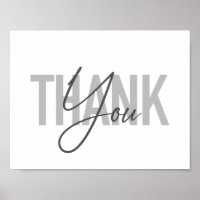 Modern, simple, cool typography of Thank You