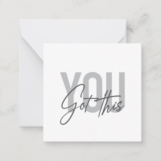 Modern, simple, cool typography You Got This Card (Front)
