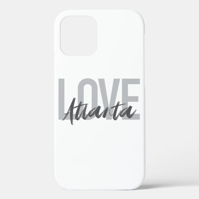 Modern, simple, cool, urban design Love Atlanta Case-Mate iPhone Case (Back)