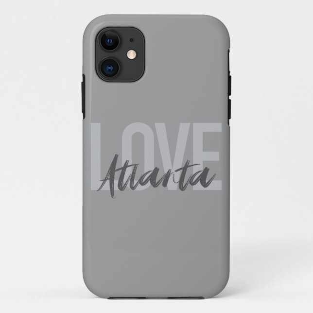 Modern, simple, cool, urban design Love Atlanta Case-Mate iPhone Case (Back)