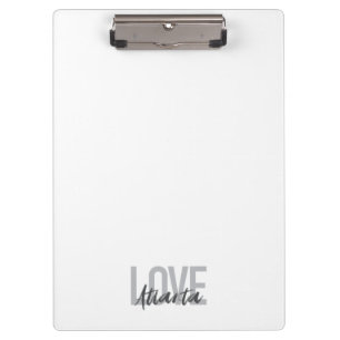 Modern, simple, cool, urban design Love Atlanta Clipboard