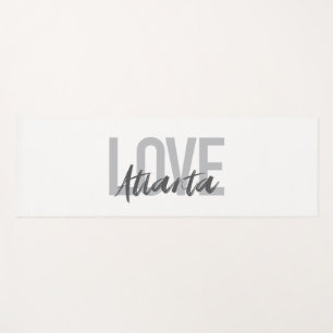 Modern, simple, cool, urban design Love Atlanta Yoga Mat